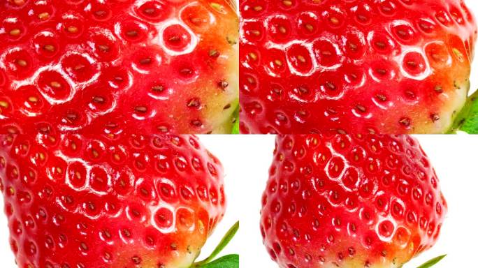 草莓新鲜白底