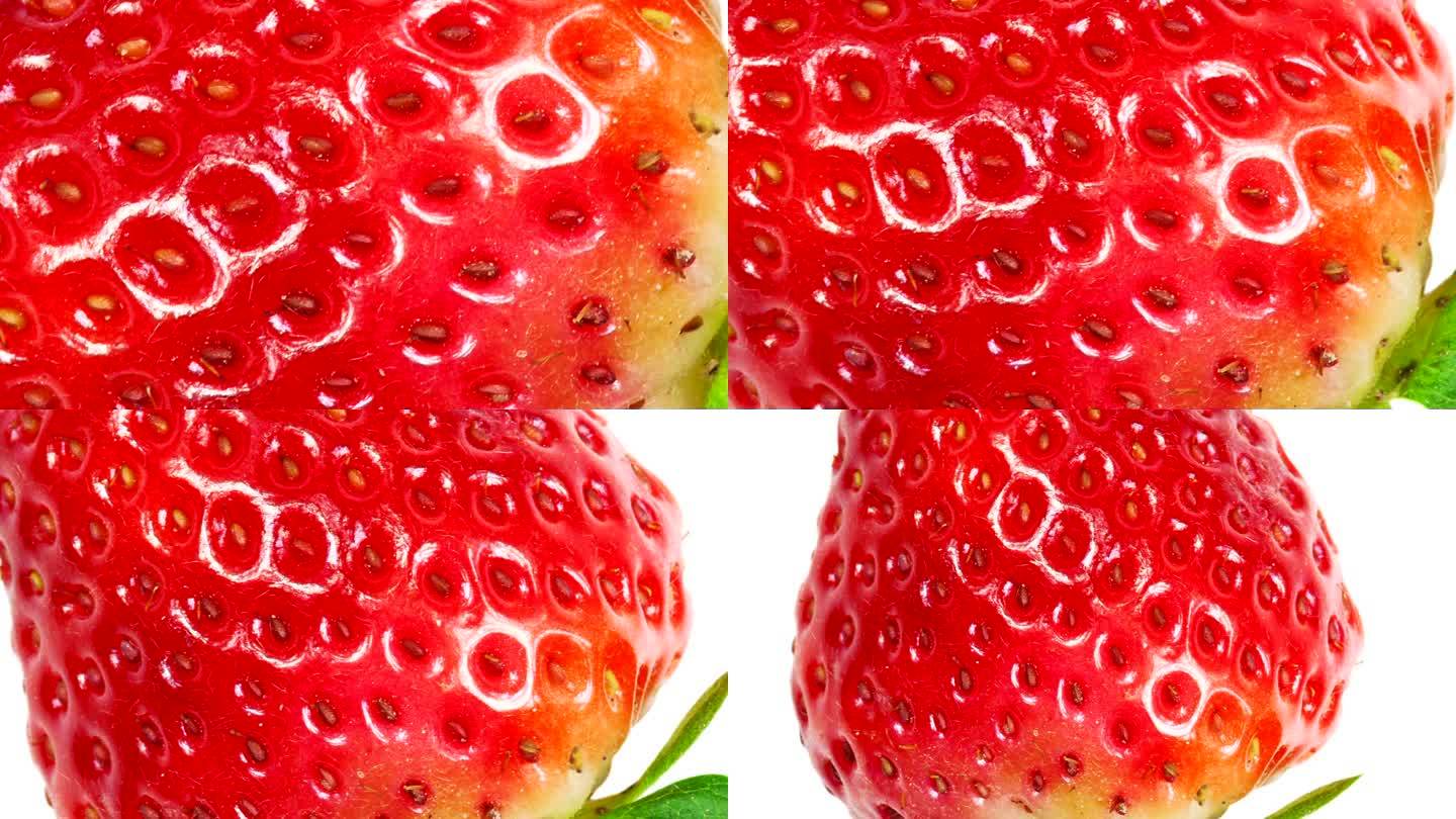 草莓新鲜白底