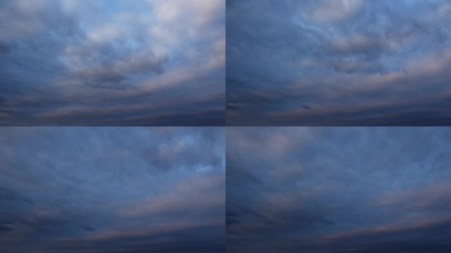 傍晚天空中的云云团云层多云色彩多变的天空