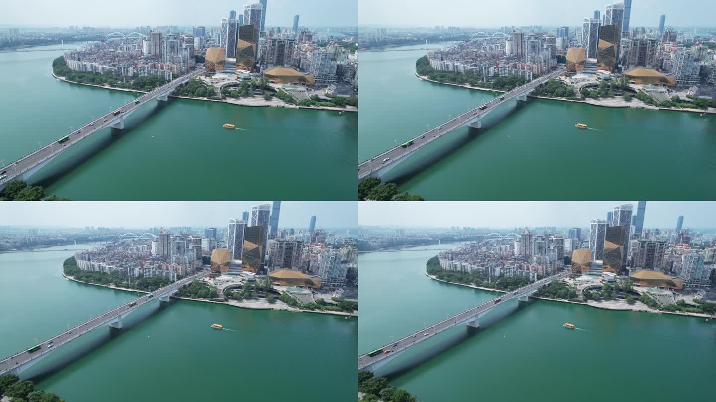 广西柳州柳江大桥城市风光