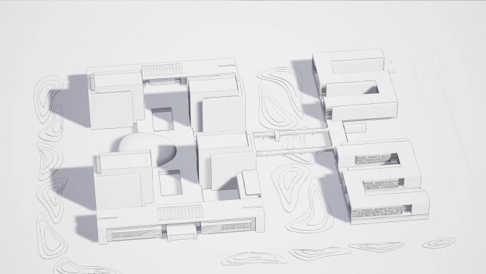 【4k】建筑白模线稿规划21