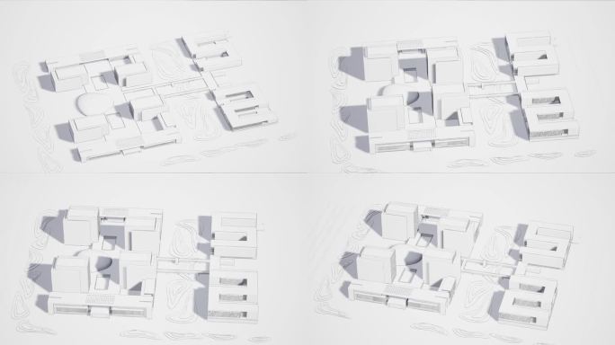 【4k】建筑白模线稿规划21
