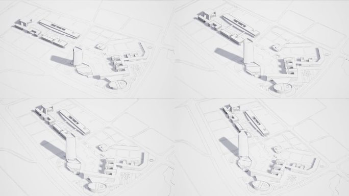 【4k】建筑白模线稿规划23