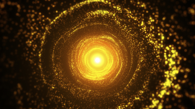 金色螺旋粒子隧道