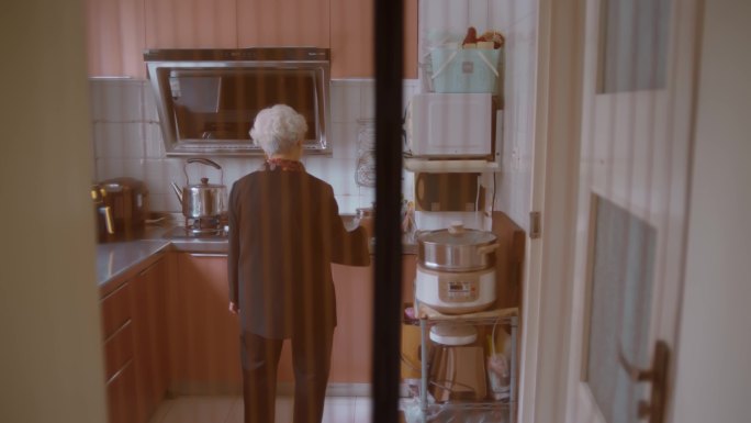 【4K阿莱】老奶奶厨房忙碌背影