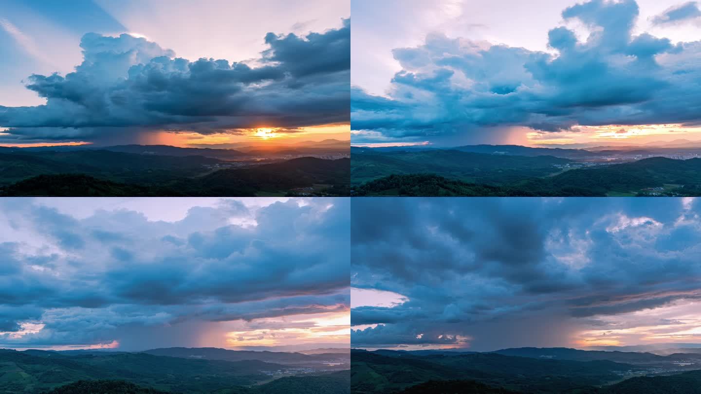 暴风雨和晚霞