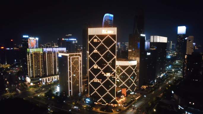 杭州钱江世纪城市心北路夜景