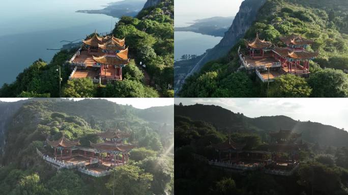 昆明西山风景区航拍