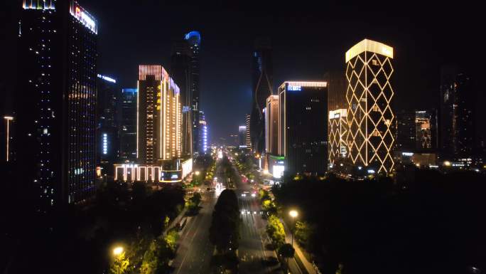 杭州钱江世纪城市心北路夜景