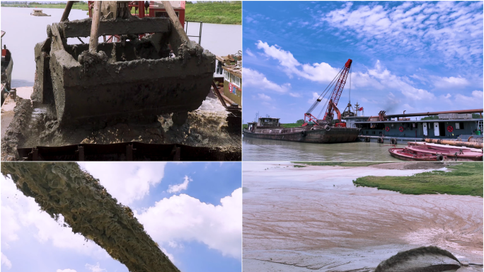 中国自主研制绞吸式挖泥船、挖泥船运河施工