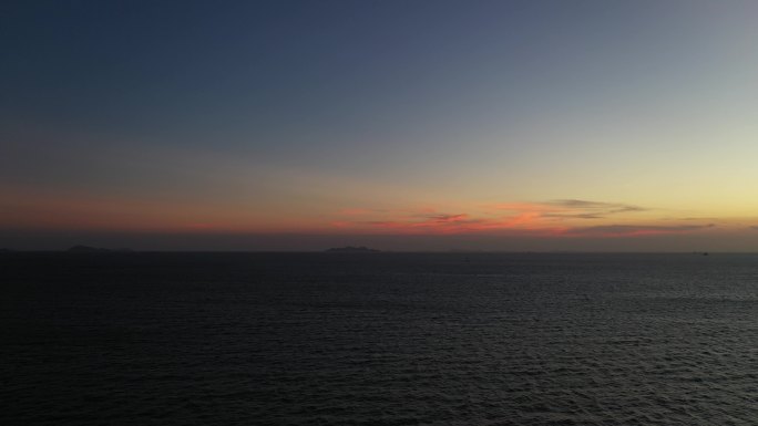 海面日落 4k高清航拍