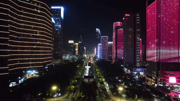 杭州钱江世纪公园市心北路夜景
