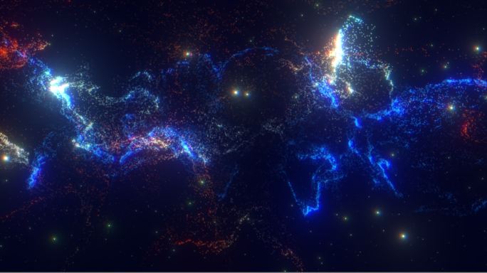 宽屏粒子星团星空舞台背景