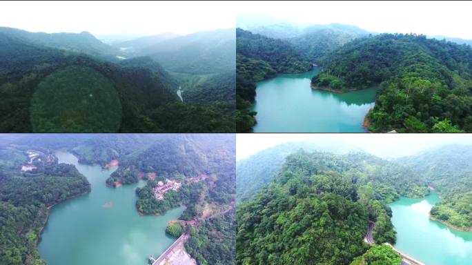 三水旅游大南山水库航拍