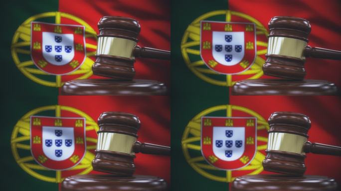 葡萄牙国旗背景的盖尔法官