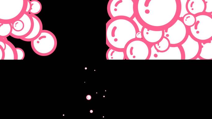 粉色二维平面泡泡转场带通道-a视频