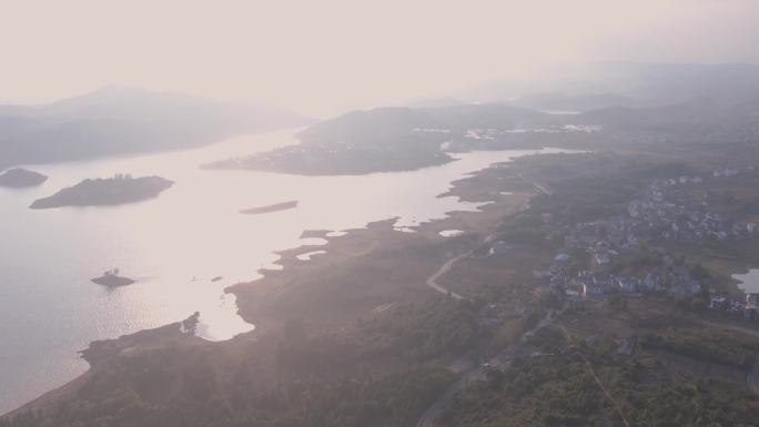 红枫湖航拍 自然风光 旅游胜地