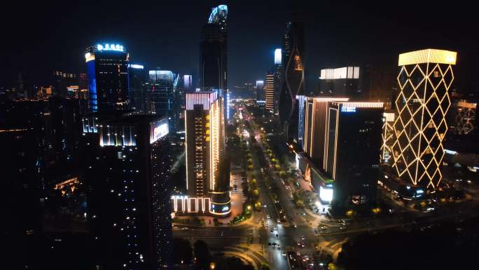 杭州钱江世纪城市心北路夜景