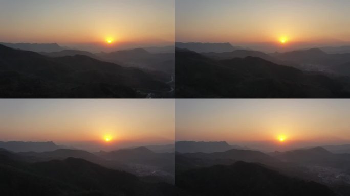 壮观的大山日出4K视频