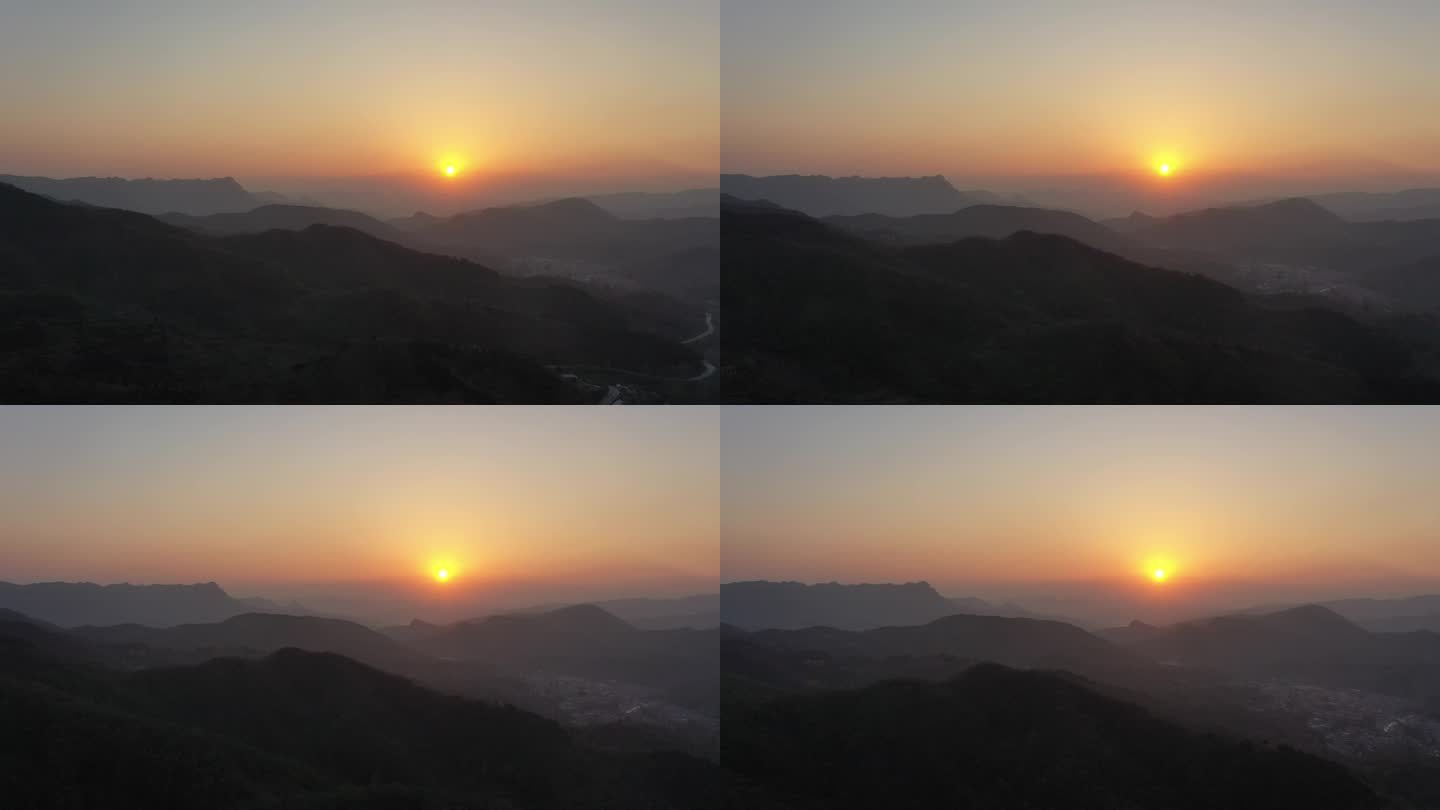 壮观的大山日出4K视频