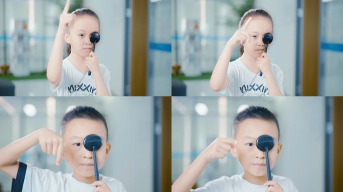 儿童近视验光师测光眼镜小学生康复视力眼科