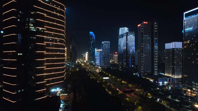 杭州钱江世纪城市心北路夜景