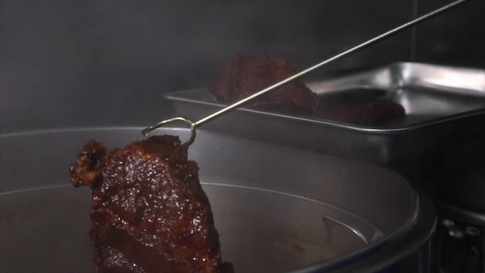 牛肉卤菜卤肉卤牛肉工艺肉类宣传片素材