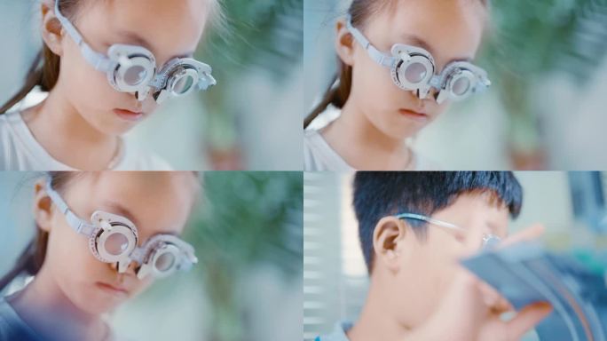儿童近视假视近视配眼镜荧光增强器测量视力