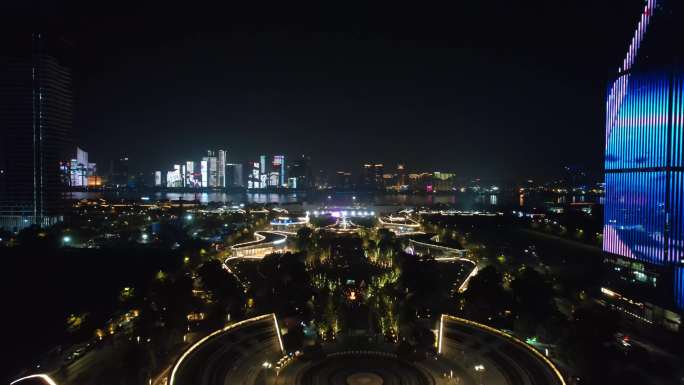 杭州钱江世纪公园钱江新城夜景