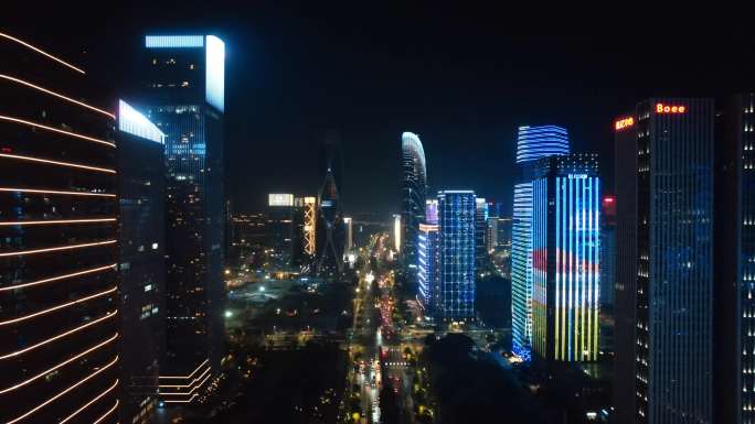 杭州钱江世纪城市心北路夜景