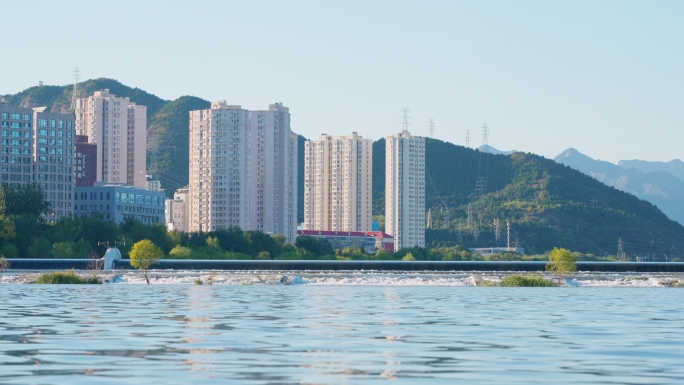 北京永定河补水水势浩大