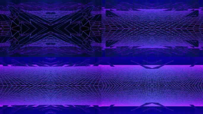【4K时尚背景】炫酷科技光线几何炫紫世界