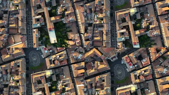 4K-实时：意大利西西里岛卡塔尼亚城市景观特写