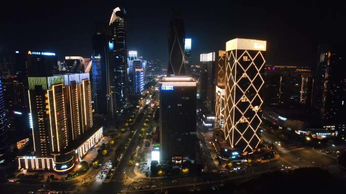 杭州钱江世纪城市心北路夜景