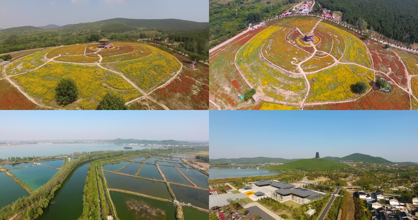 吕梁风景 花海 吕梁湖 黄河观光带