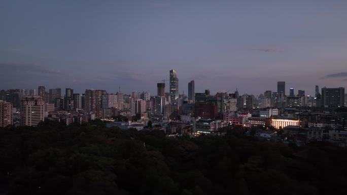 昆明五华区夜景航拍