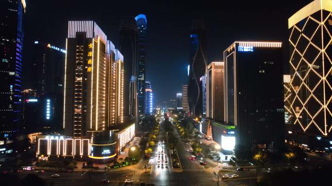 杭州钱江世纪城市心北路夜景