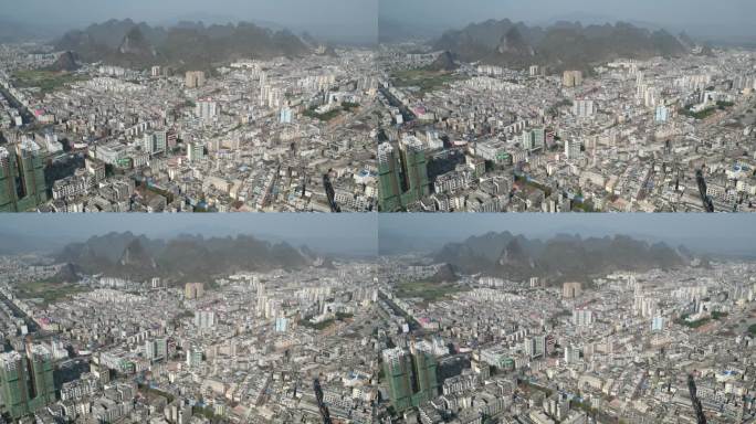 贺州八步区城市建筑航拍