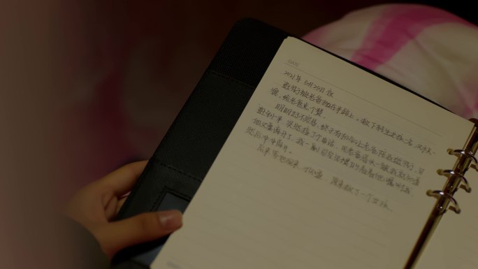【4K阿莱】少女夜晚书房看日记写日记