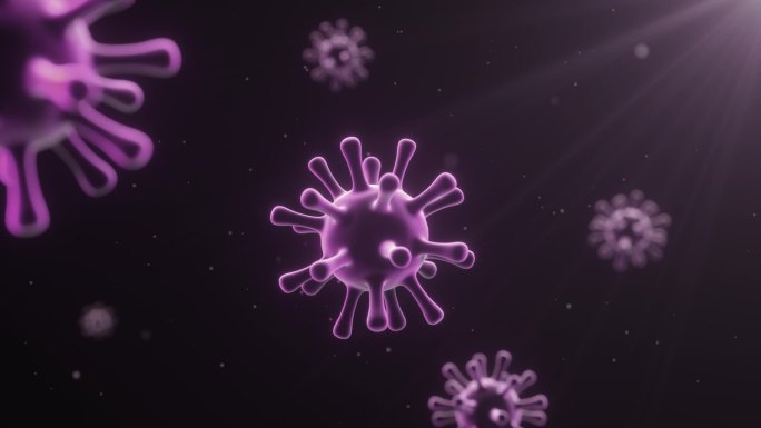 紫色杀菌灭菌击碎细菌