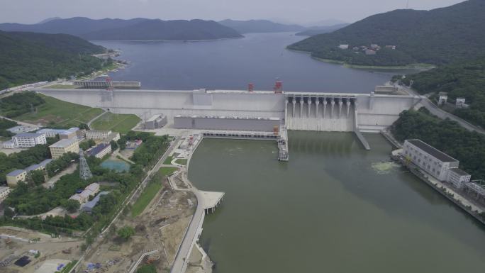 航拍丰满大坝松花湖-HLG