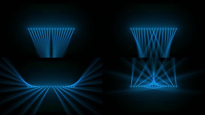 4K蓝色 舞台灯光秀