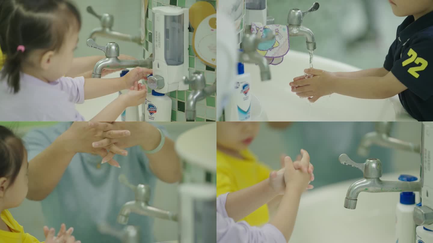 幼儿园小朋友洗手