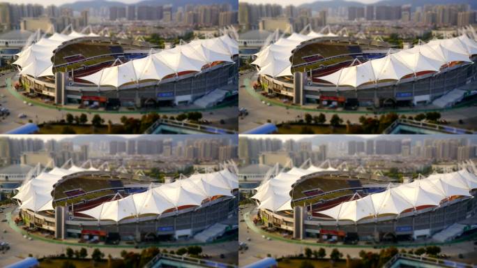淮北市体育场移轴拍摄