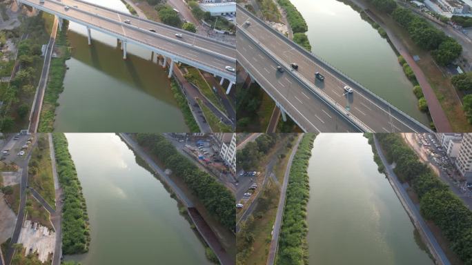 【正版素材】深圳茅洲河和南光高速