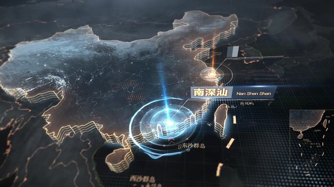 高端中国区位地图-AE模版