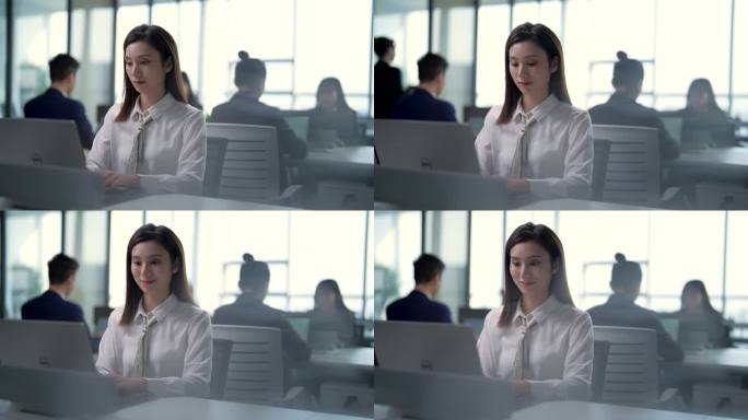 商务办公 女员工办公 办公室场景 工作