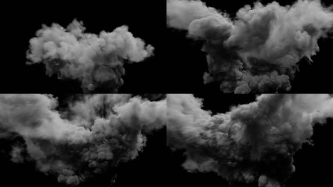 烟雾爆炸烟雾爆炸浓烟滚滚流体模拟
