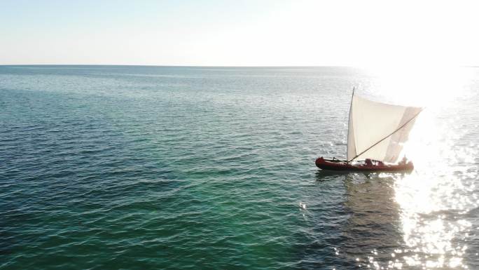 马达加斯加渔船小船大海