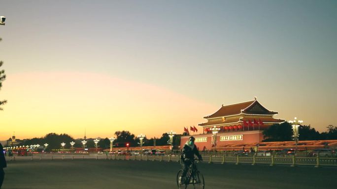 高清实拍长安街夜景